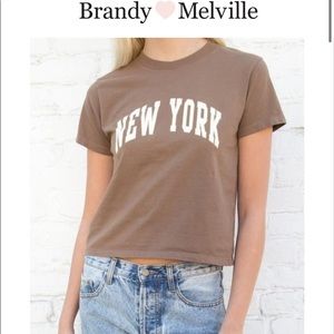Brown New York Tee